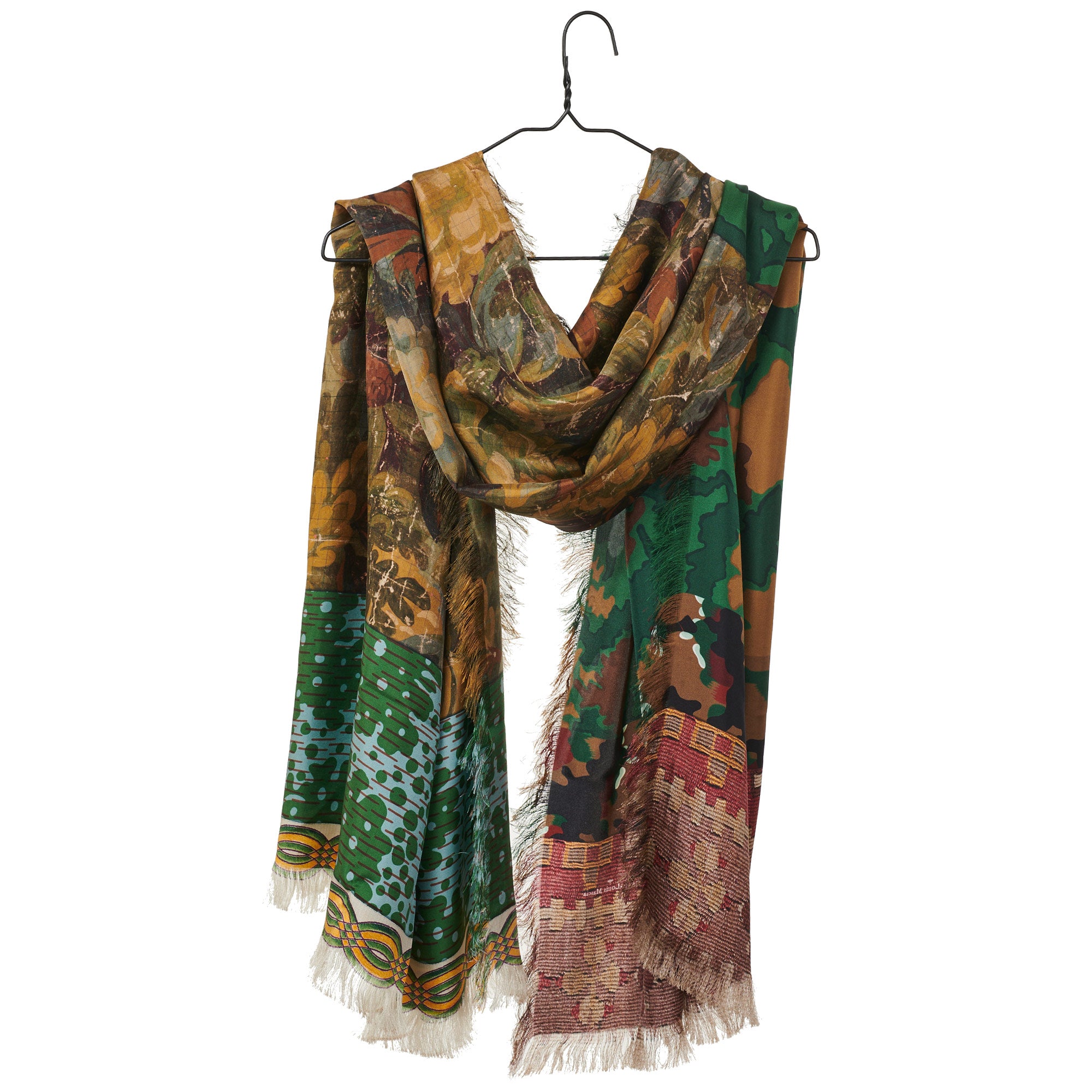 Pierre-Louis Mascia - Authenticated Scarf - Silk Multicolour Floral for Women, Never Worn